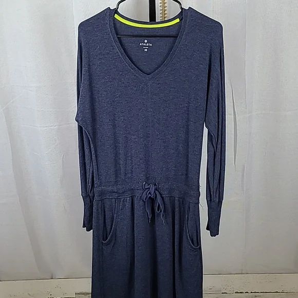 Athleta | Dresses | Athleta Blue Rayon Spandex V Neck Long Sleeve Pockets Jersey Dress Size Xs | Poshmark Athleta | Dresses | Athleta Blue Rayon Spandex V Neck Long Sleeve Pockets Jersey Dress Size Xs | Poshmark